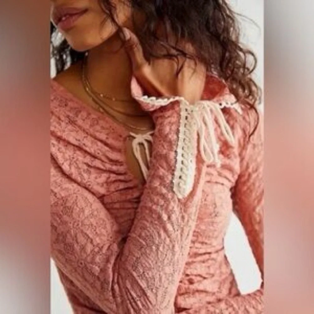 Free People Lilah Top in Dusty Rose